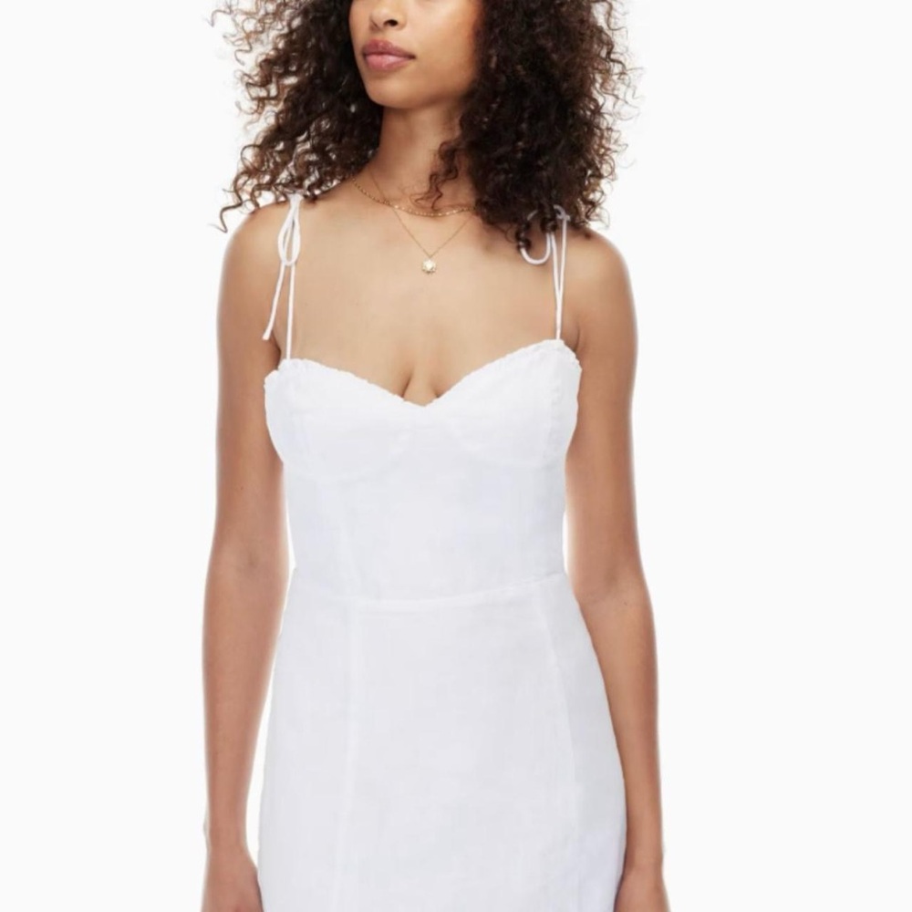 Aritzia Wilfred Fable Dress in Matte Pearl